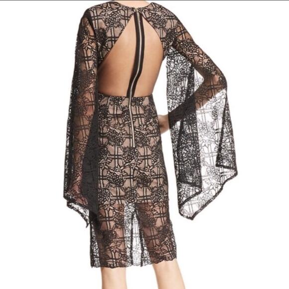 NWT Bronx & Banco Natasha lace dress Sz 2 black tan - Picture 3 of 10